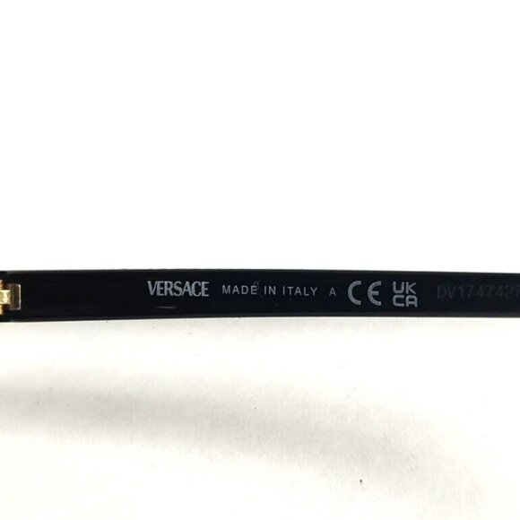 VERSACE Suglasses VE2140 1002 Pilot Aviator Greca Shield Black Unisex - Picture 12 of 16